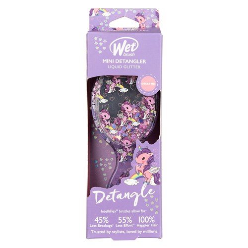 Wet Brush Mini Detangler Liquid Glitter Unicorn. - Image 2